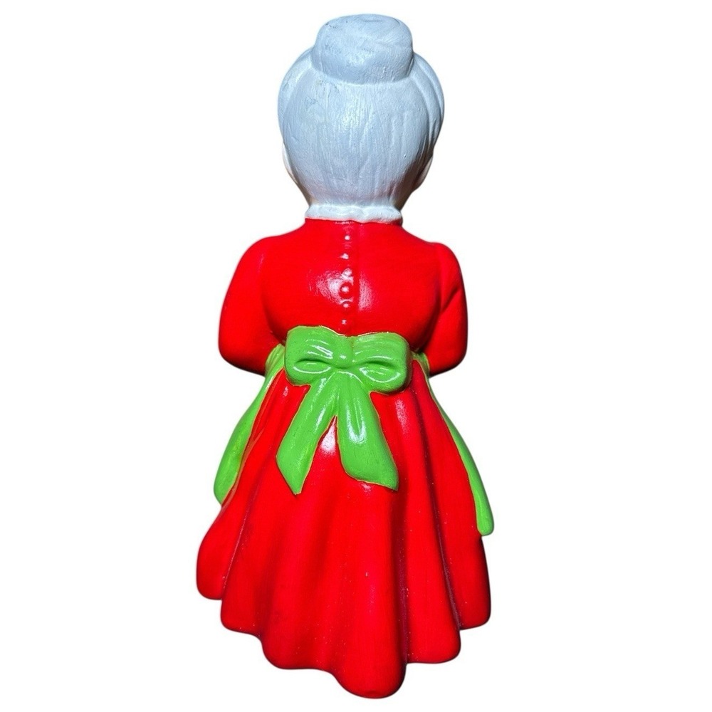 Mrs. Claus‎ Christmas Figurine Holding Stocking Holiday Decoration - Picture 2 of 3